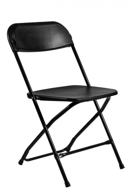 Black Folding Chairs (10 Chairs)