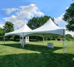 20’ x 40’ High Peak Tent Package (White Chairs)